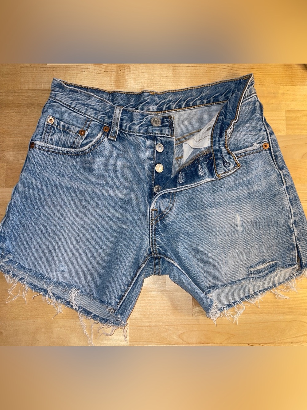 Levi’s 501 button fly cut off shorts